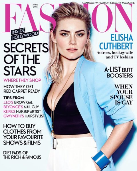 Fashion Magazine April 2015 Cover Elisha Cuthbert