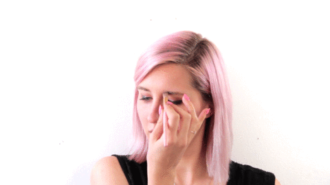 Glitter hair and makeup gif tutorials