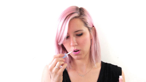Glitter hair and makeup gif tutorials