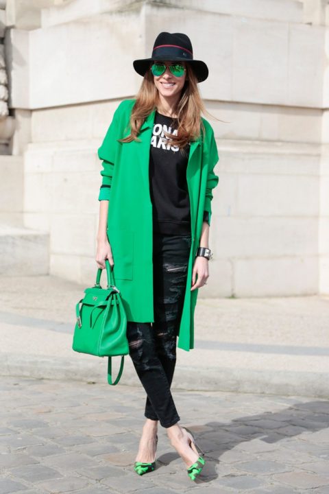 street style paris fashion week fall 2015 colour