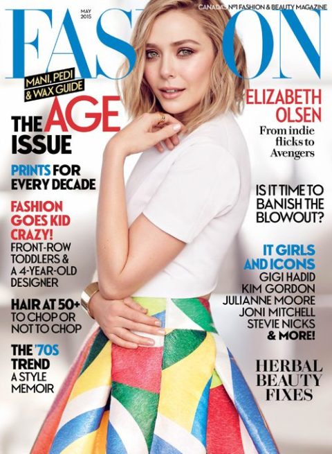 FASHION Magazine May 2015 Cover Elizabeth Olsen