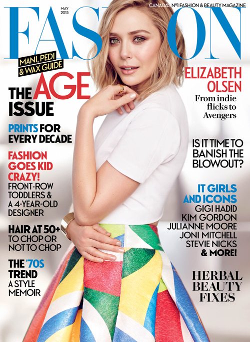 FASHION Magazine May 2015 Cover: Elizabeth Olsen - FASHION Magazine