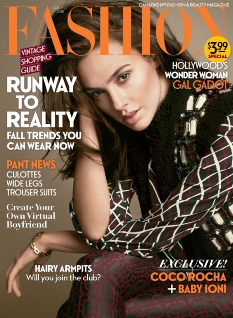 Fashion Magazine August 2015 Gal Gadot
