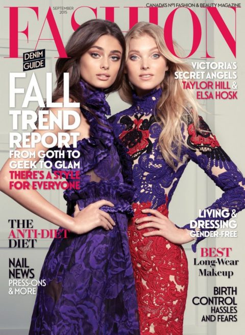 Fashion Magazine September 2015 Victoria Secret Taylor Hill Elsa Hosk