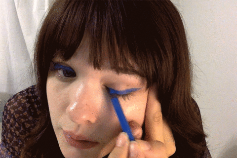 blue makeup gif tutorial