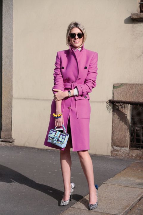 bright coloured outerwear