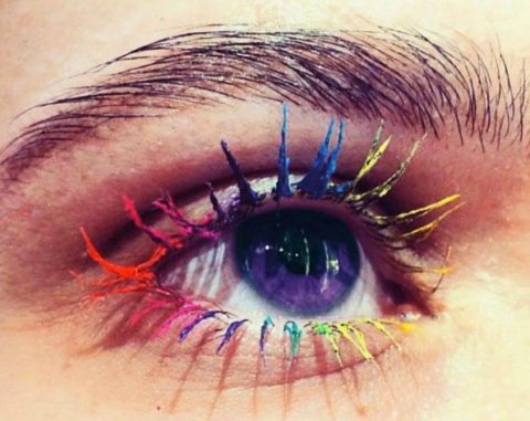rainbow eyelashes