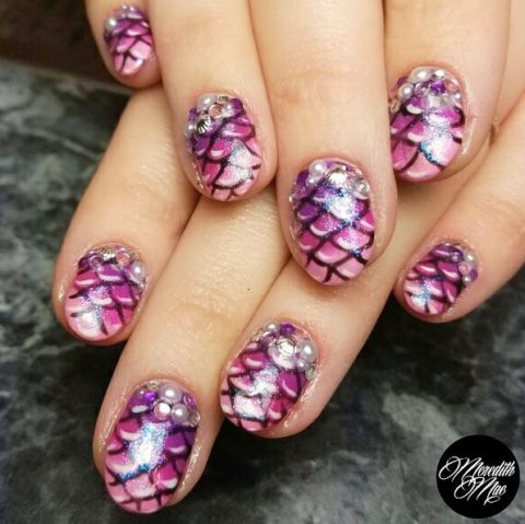 mermaid nails trend 14