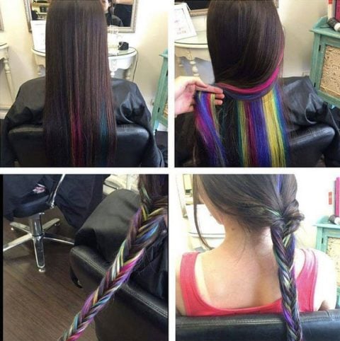 hidden rainbow hair