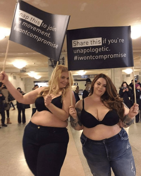 Tess Holliday Goes Shirtless at Union Station to Promote Body