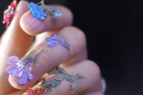 dry flower nails