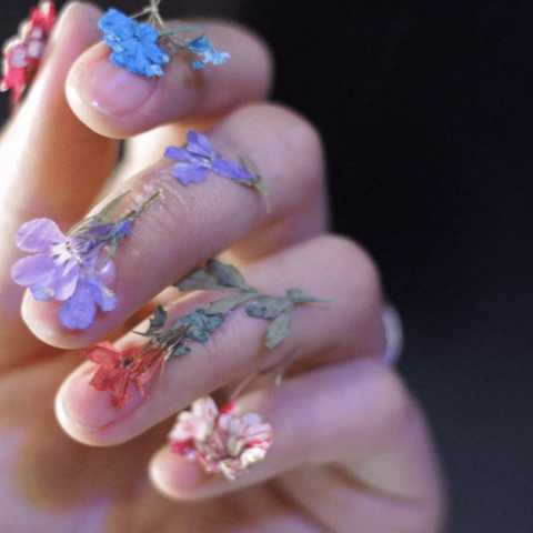 dry flower nails