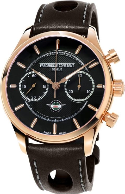 bulova watch with gold-tone stainless-steel case, black dial and a flat mineral crystal