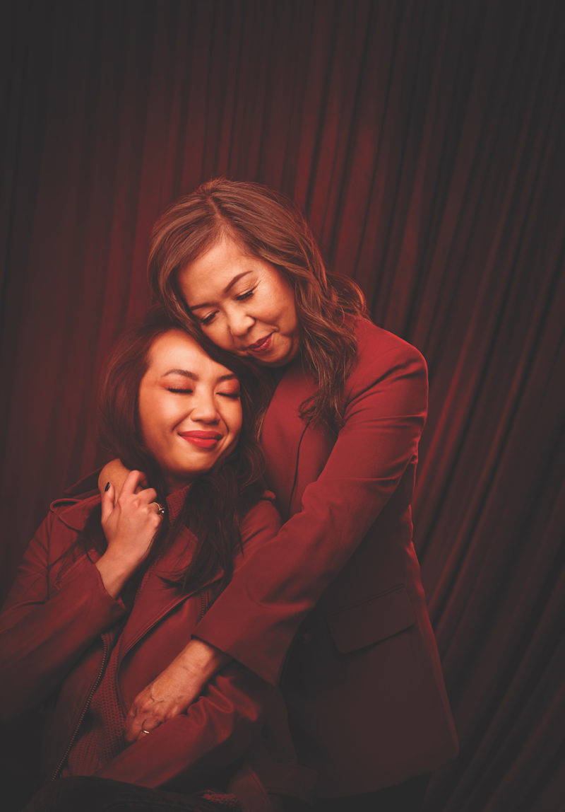 Brigitte Truong and her mother