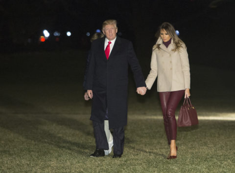 Trump and Melania in leather pants