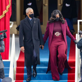 Barack and Michelle Obama attending the 2021 Inauguration Ceremony