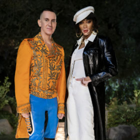 Jeremy Scott and Winnie Harlow in press imagery for the next season of Making the Cut