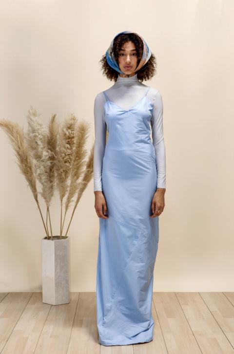 Blue maxi dress by Elisa Gentile