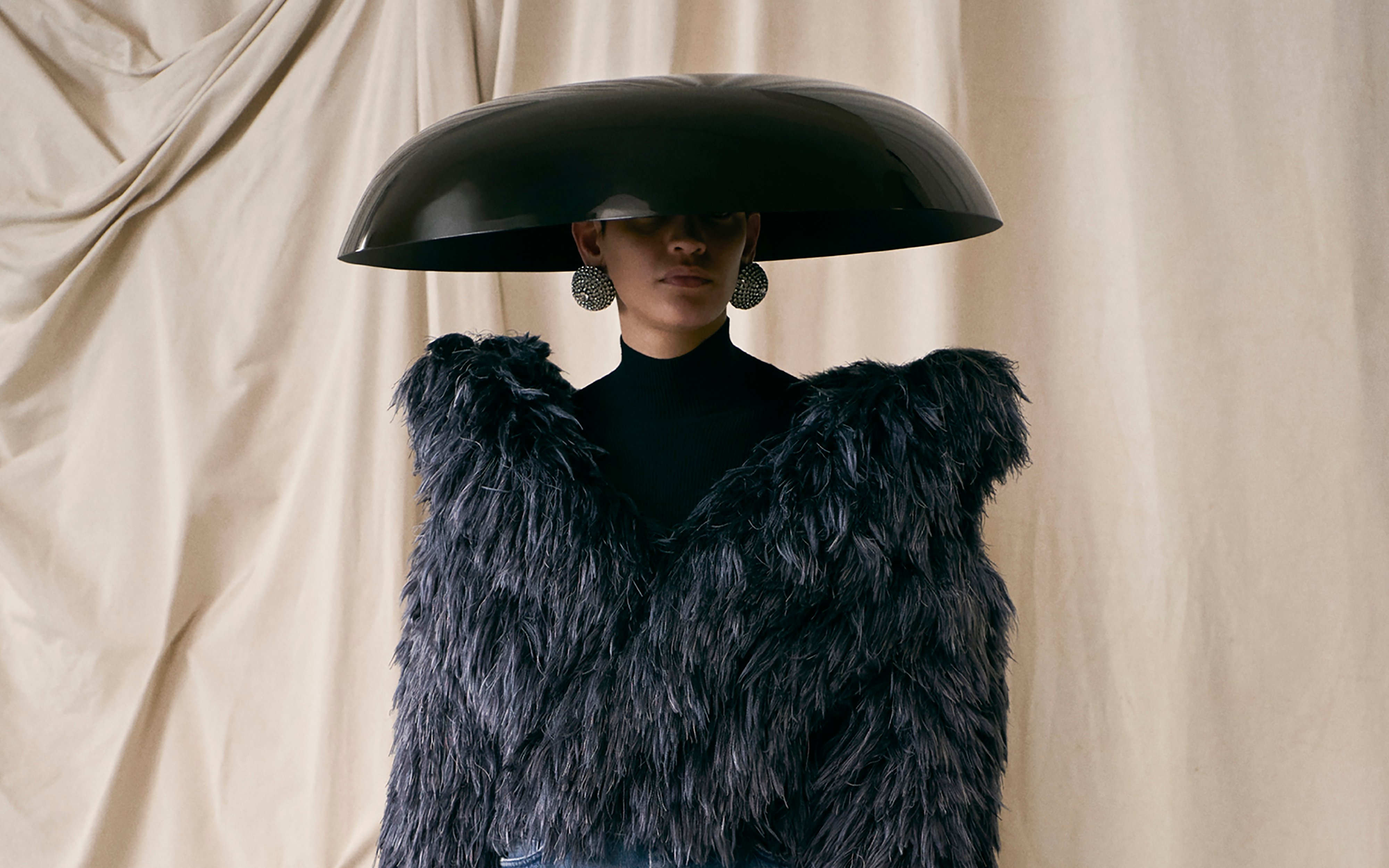 Balenciaga Couture Cap in Black  Lyst