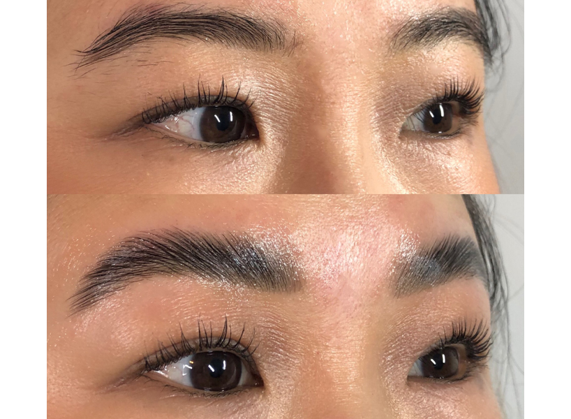 Eyebrow lamination review before and after