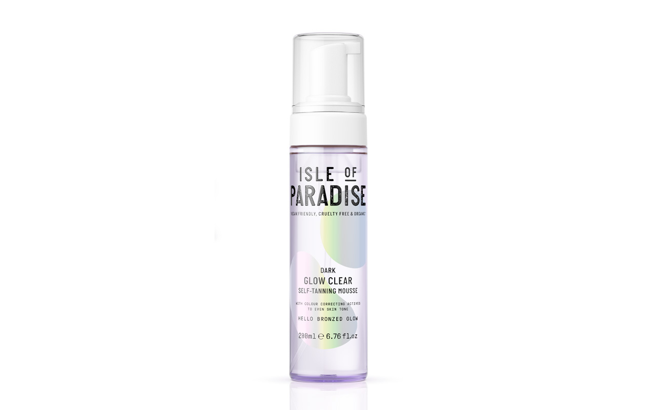 Isle of Paradise Glow Clear Self-Tanning Mousse in Dark