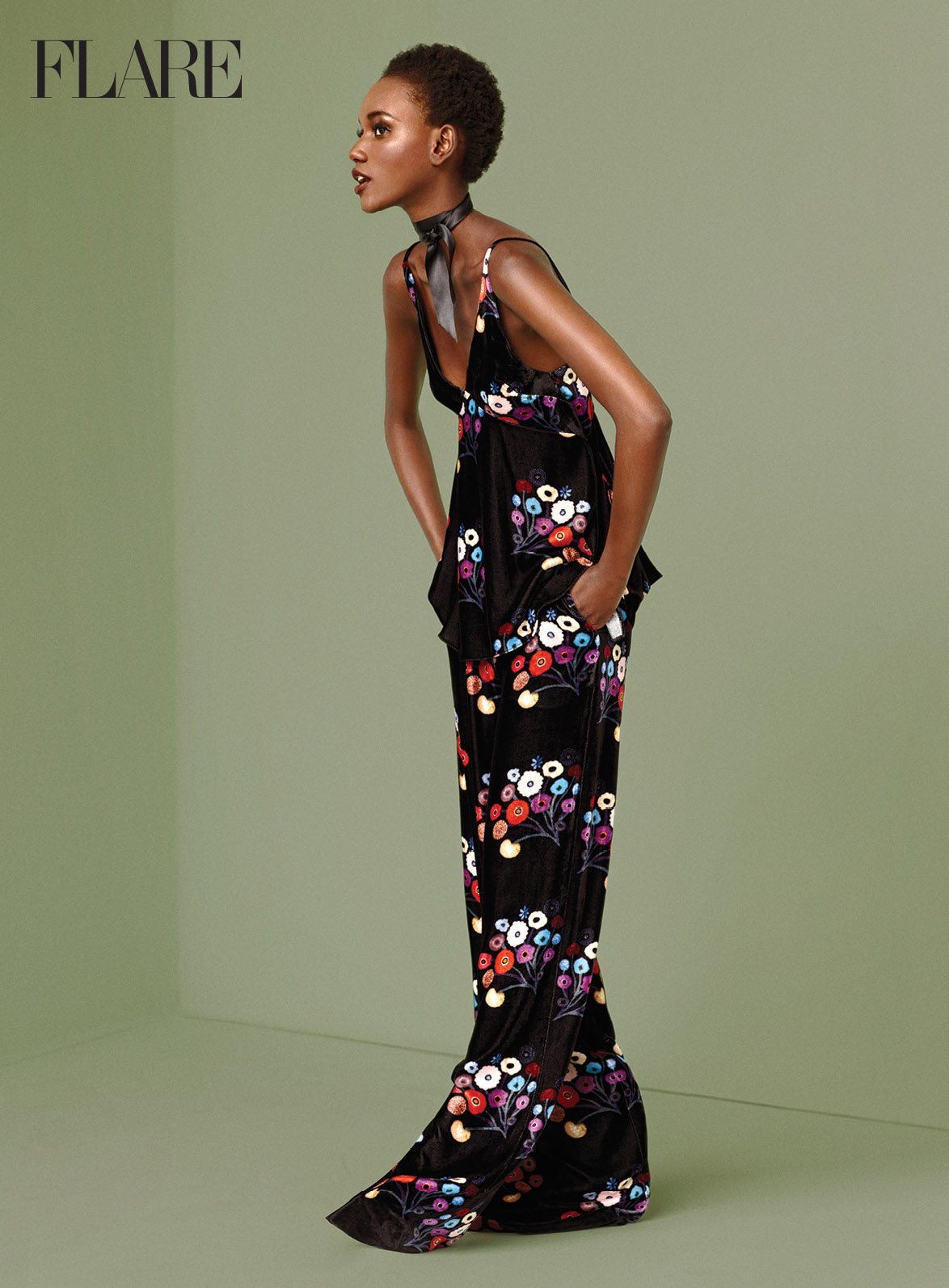(Dress, Tanya Taylor. Ribbon, stylist's own.) (Photo: Norman Wong; Styling Peghah Maleknejad)