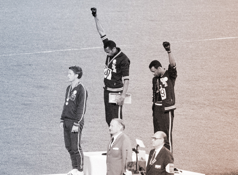 American runners Tommie Smith and John Carlos raise their fists in the Black Power salute at the 1968 Olympics (Photo: Getty Images)