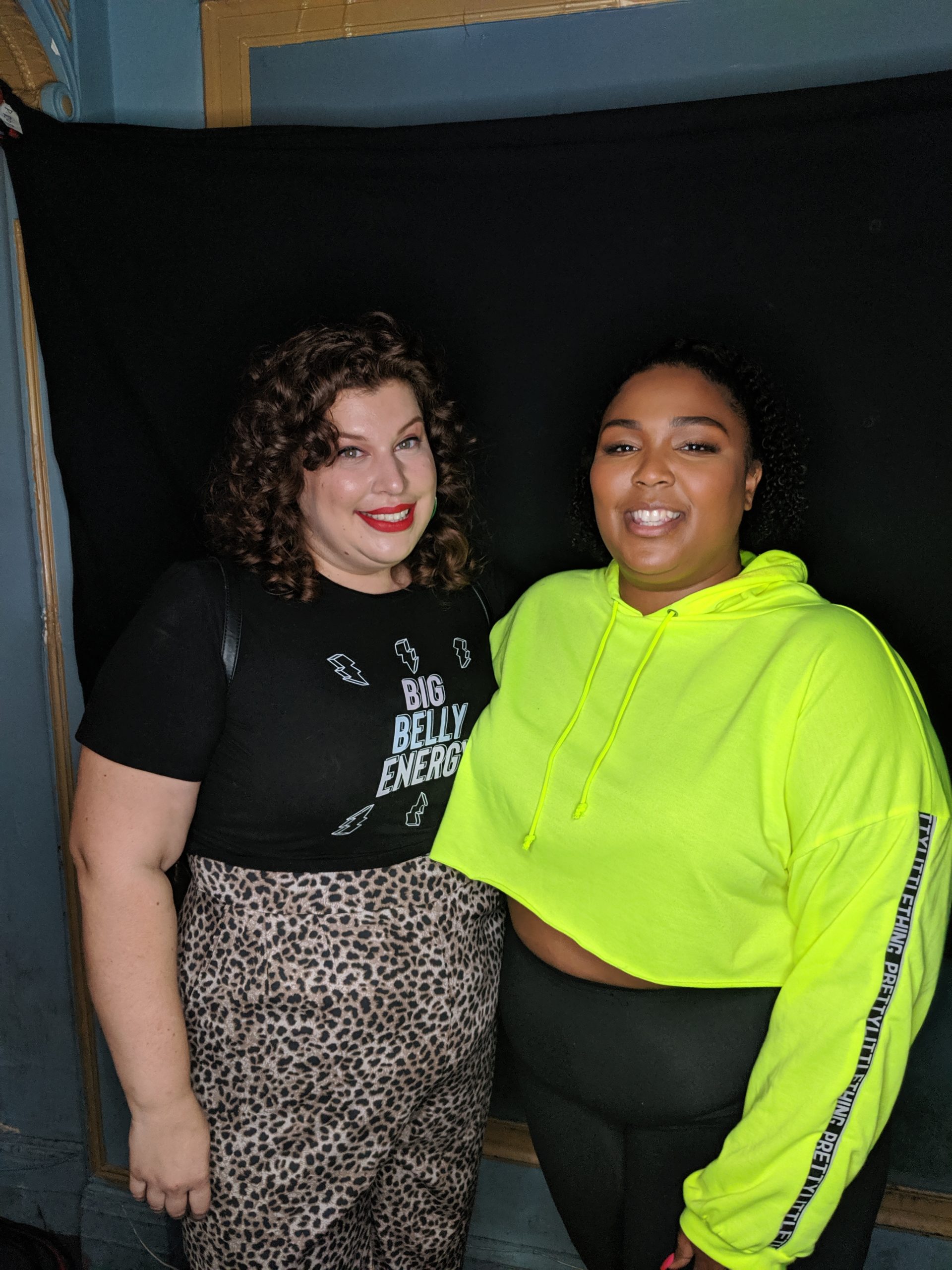 Lora posing with Lizzo.