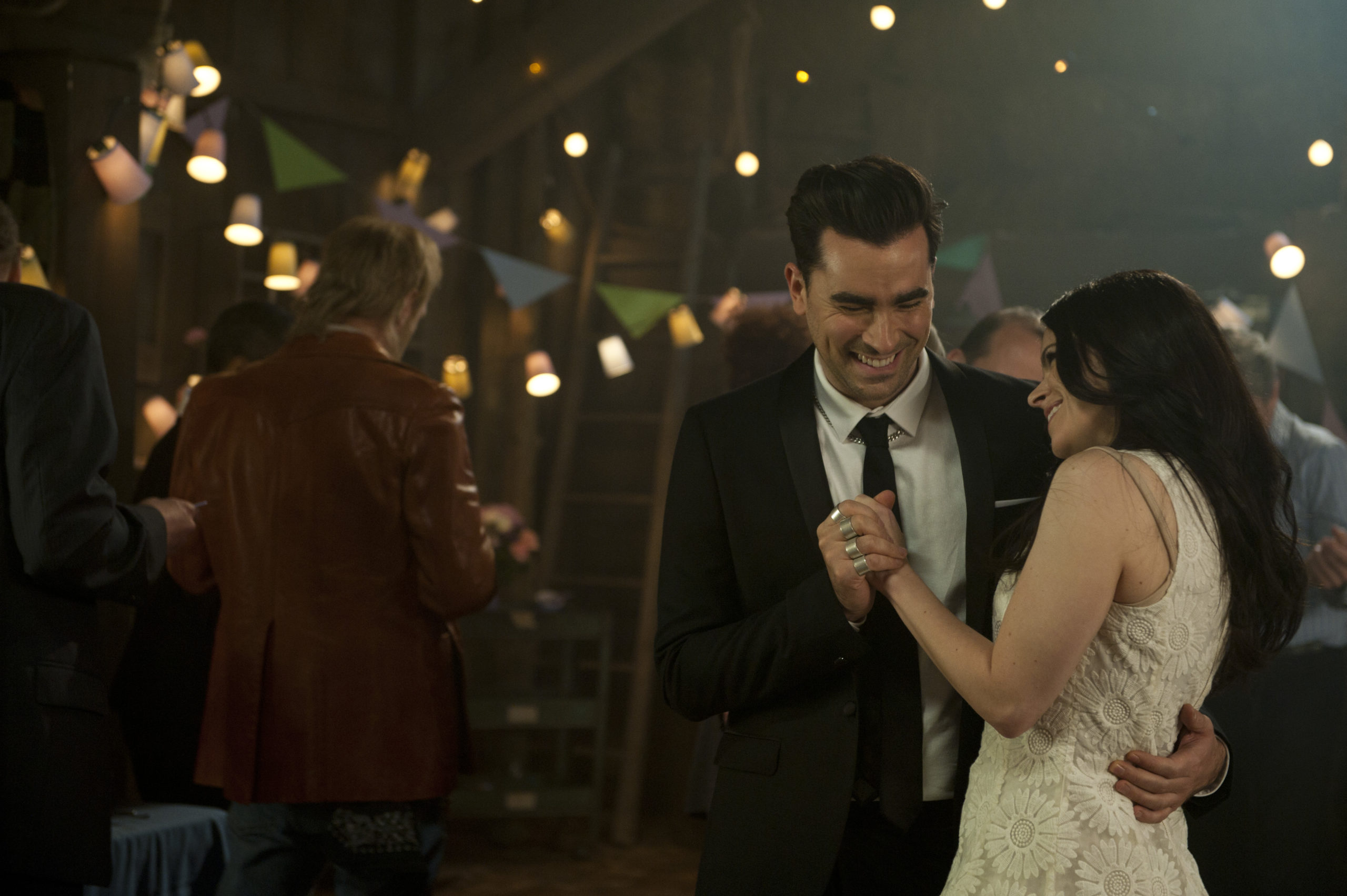 Dan Levy and Emily Hampshire (Photo: Courtesy of CBC)