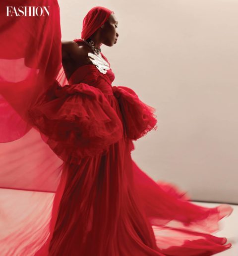 Cynthia Erivo Red Dress