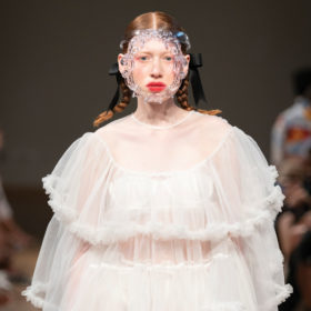 Shushu/Tong chinese designers frilly white gown