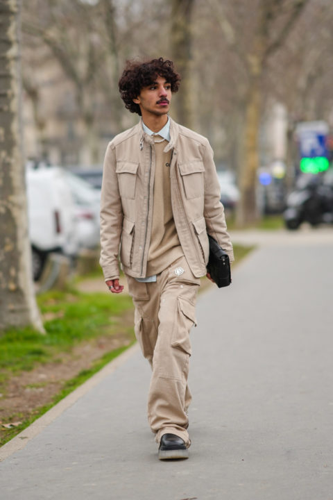 man in beige outfit