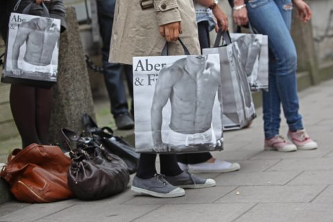 abercrombie & fitch shopping bags