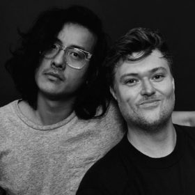 a black and white photo of boy smells founders Matthew HERMAN AND David KIEN