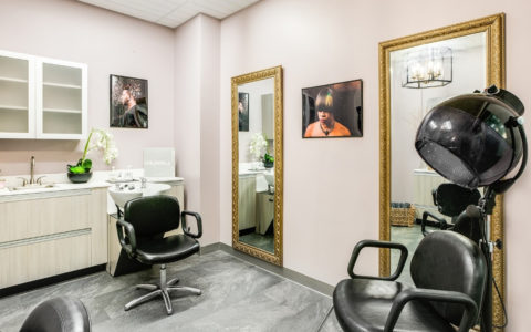 Inside Shebeen Hair Studio in Toronto