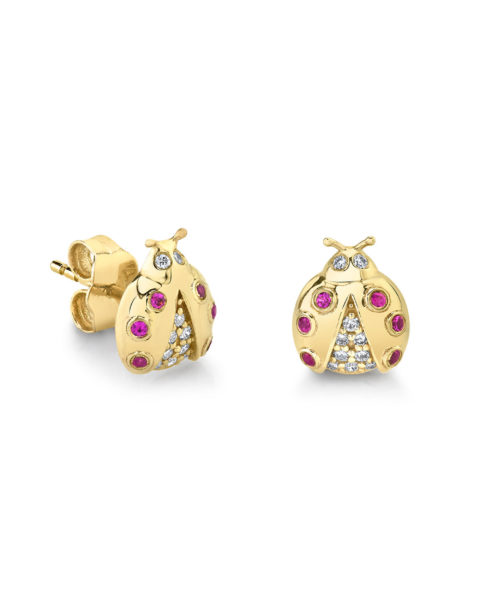july birthstone jewellery sydney evan gold ladybug stud earrings