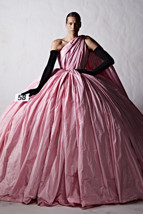 Kim Kardashian Balenciaga couture pink gown