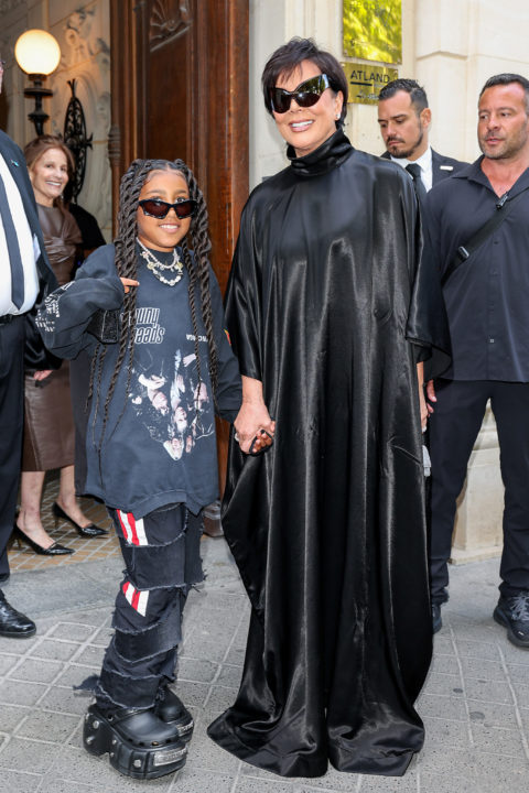 north west and kris jenner at couture week fall 2022
