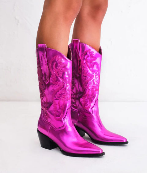 Barbie cowboy products: hot pink metallic cowboy boots