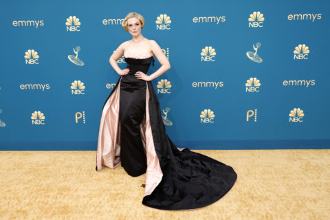 Elle Fanning on the Emmys 2022 red carpet