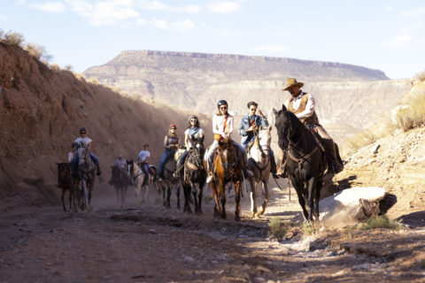 Buffalo Jeans horseback riding in Utah