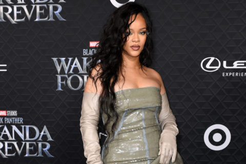 Rihanna attends the premiere of Black Panther: Wakanda Forever