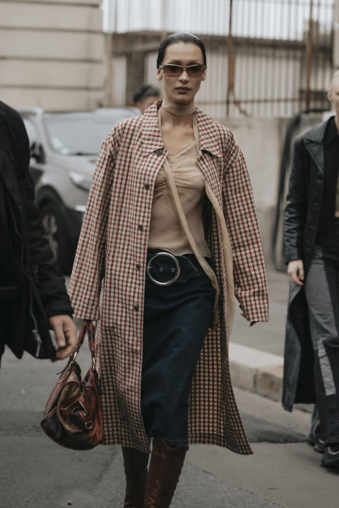 bella hadid at paris fashion week spring 2023