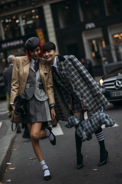 kiwi lee and kozue akimoto at paris fashion week spring 2023