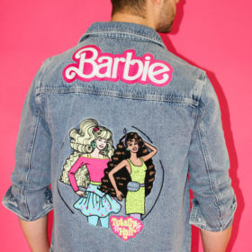lesley hampton runway Cakeworthy Barbie denim jacket