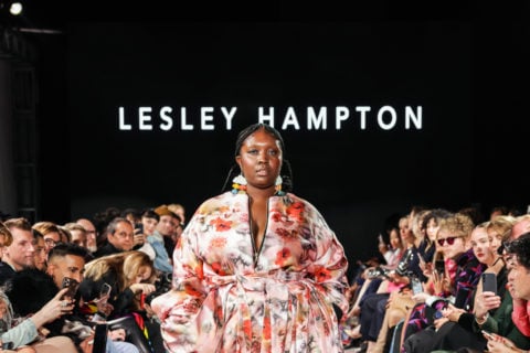 Lesley Hampton runway floral dress