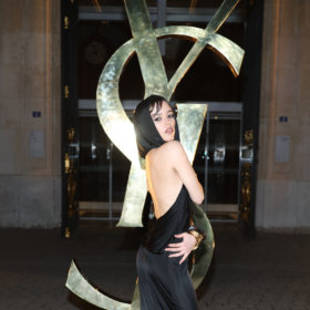 jenna ortega at the Fall 2023 Saint Laurent menswear show in Paris on January 17, 2023