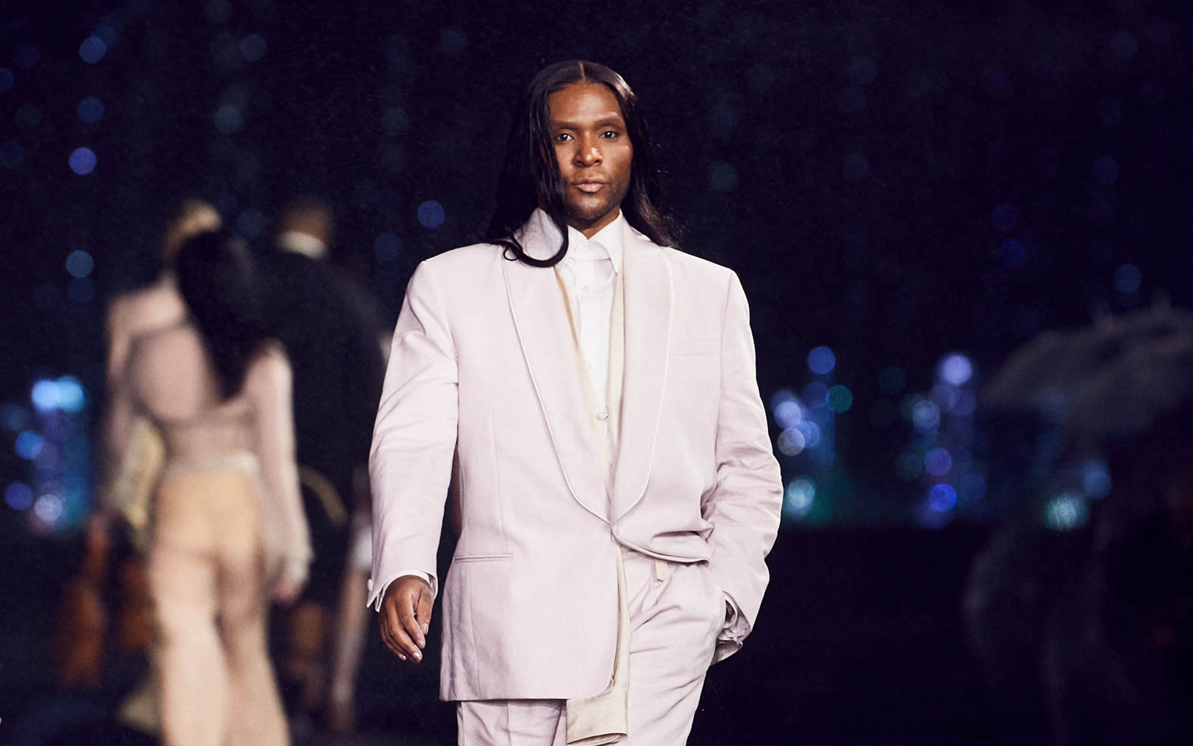 Law Roach Makes Modelling Debut in BOSS Miami Fashion Show