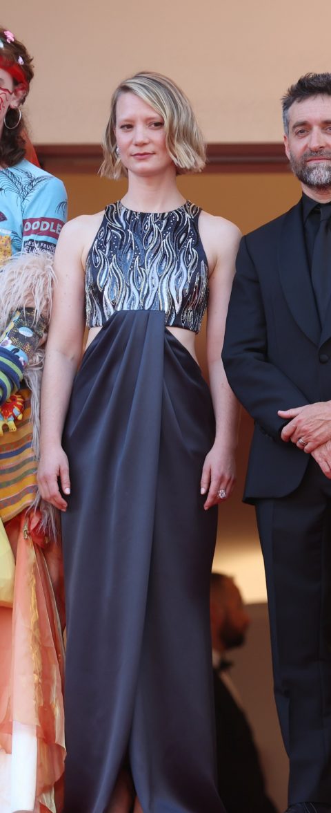 Mia Wasikowska attends the 2023 Cannes Red Carpet