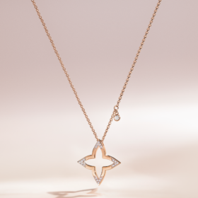 A necklace from Louis Vuitton's Silhouette Blossom Fine Jewelry